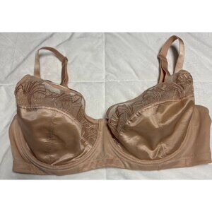 SheCurve Bra Underwire 36F Tan Nude New Semi Sheer Cups